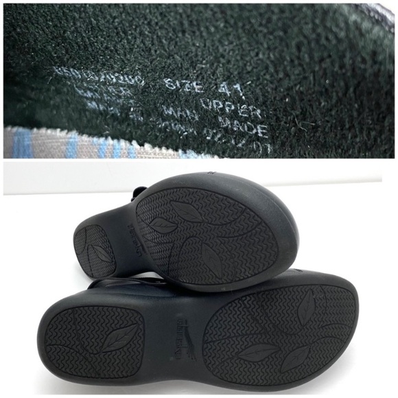 Dansko Leather lightweight Slingback Professional Clogs in Black - Picture 10 of 11